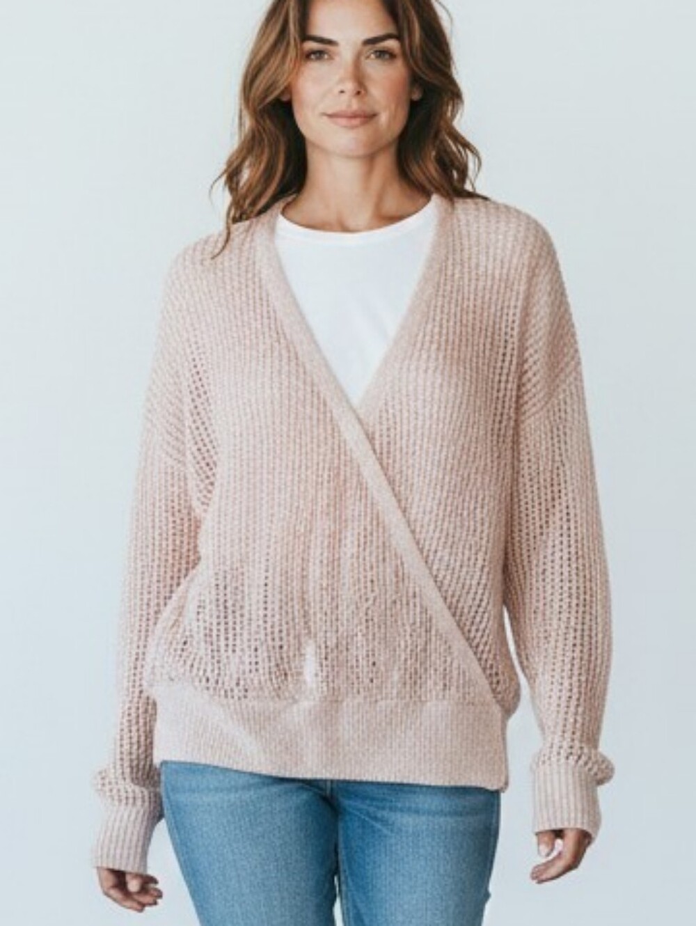 Billabong Sweet Bliss Sweater In 'Barely Blush' L